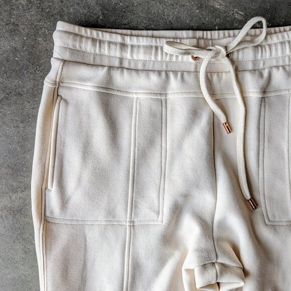 Anthropologie Saturday Sunday Ivory Dylan Cropped Snap Ankle Joggers small - Picture 3 of 9